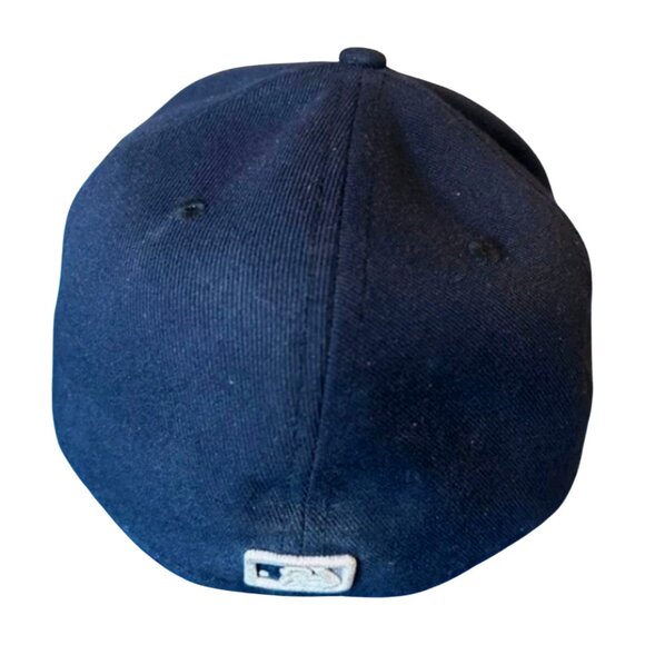 New Era NY Yankees Men's Fitted Cap - Navy (59FIFTY) 7 1/2 - Picture 2 of 4